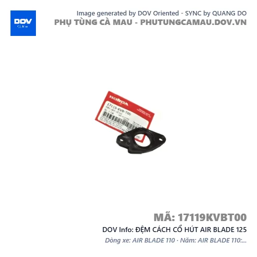 ĐỆM CÁCH CỔ HÚT AIR BLADE 125 — 17119KVBT00