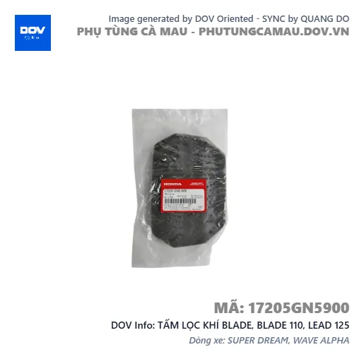 TẤM LỌC KHÍ BLADE, BLADE 110, LEAD 125 — 17205GN5900