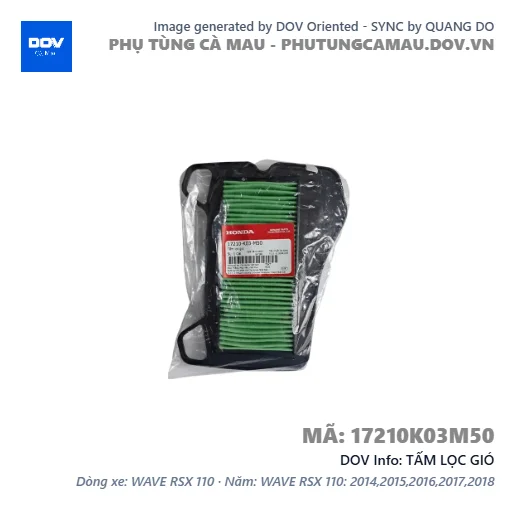 TẤM LỌC GIÓ  — 17210K03M50