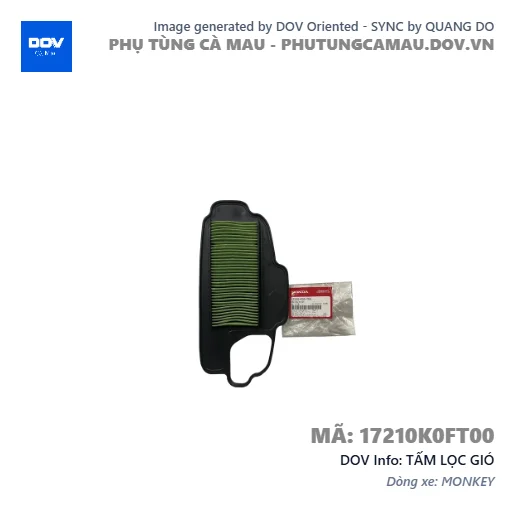 TẤM LỌC GIÓ  — 17210K0FT00