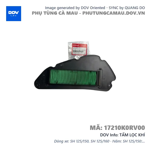 TẤM LỌC KHÍ  — 17210K0RV00