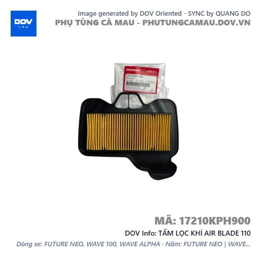 TẤM LỌC KHÍ AIR BLADE 110 — 17210KPH900
