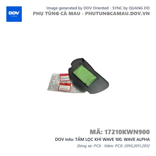 TẤM LỌC KHÍ WAVE 100, WAVE ALPHA — 17210KWN900