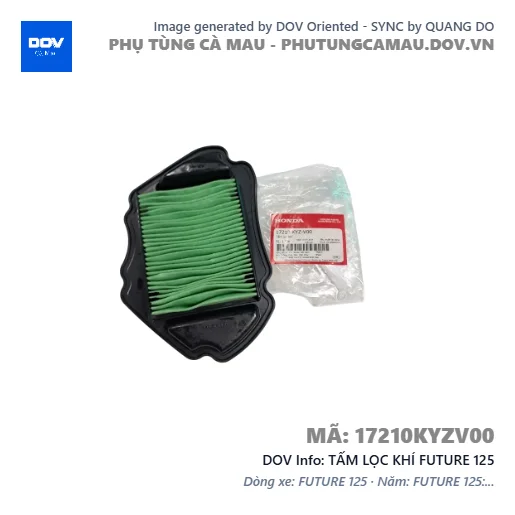 TẤM LỌC KHÍ FUTURE 125 — 17210KYZV00
