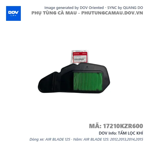 TẤM LỌC KHÍ  — 17210KZR600