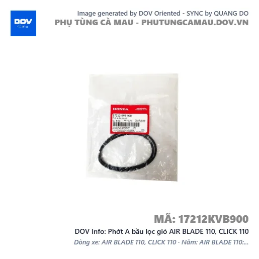 Phớt A bầu lọc gió AIR BLADE 110, CLICK 110 — 17212KVB900