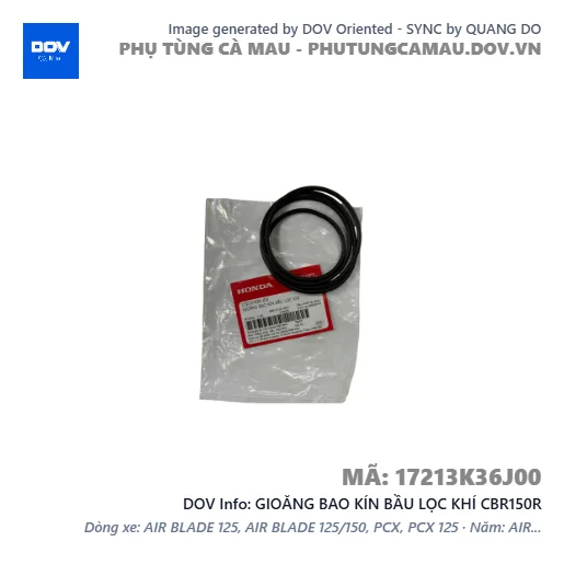 GIOĂNG BAO KÍN BẦU LỌC KHÍ CBR150R — 17213K36J00