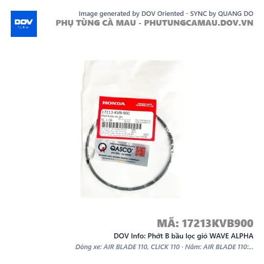Phớt B bầu lọc gió WAVE ALPHA — 17213KVB900