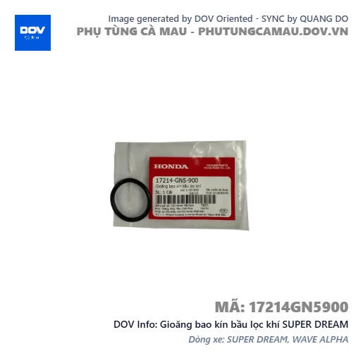 Gioăng bao kín bầu lọc khí SUPER DREAM — 17214GN5900