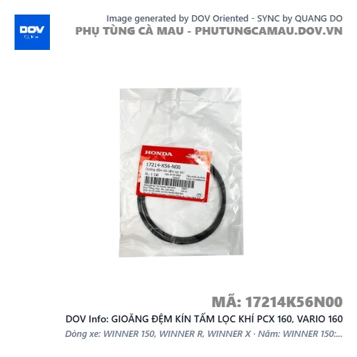 GIOĂNG ĐỆM KÍN TẤM LỌC KHÍ PCX 160, VARIO 160 — 17214K56N00