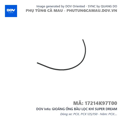GIOĂNG ỐNG BẦU LỌC KHÍ SUPER DREAM — 17214K97T00