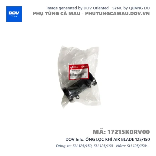 ỐNG LỌC KHÍ AIR BLADE 125/150 — 17215K0RV00