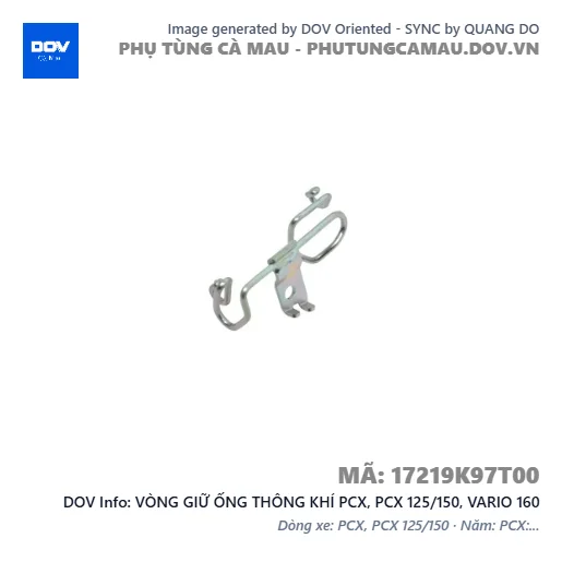 VÒNG GIỮ ỐNG THÔNG KHÍ PCX, PCX 125/150, VARIO 160 — 17219K97T00