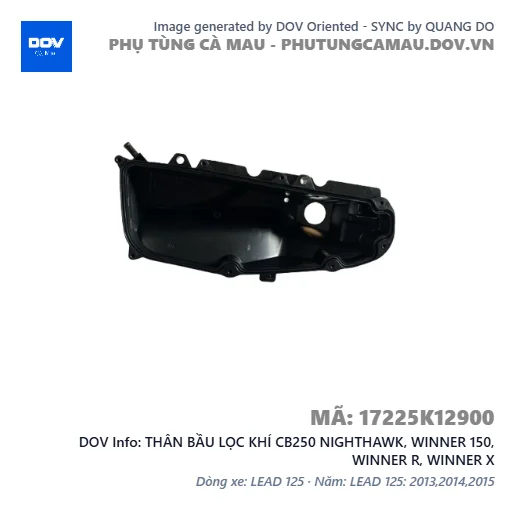 THÂN BẦU LỌC KHÍ CB250 NIGHTHAWK, WINNER 150, WINNER R, WINNER X — 17225K12900