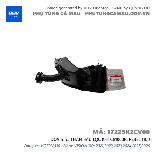THÂN BẦU LỌC KHÍ CB1000R, REBEL 1100 — 17225K2CV00