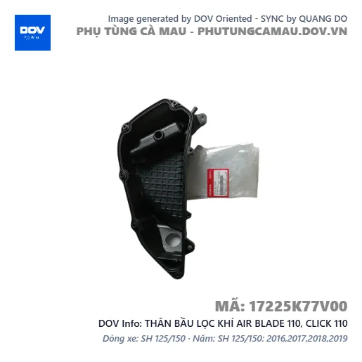 THÂN BẦU LỌC KHÍ AIR BLADE 110, CLICK 110 — 17225K77V00