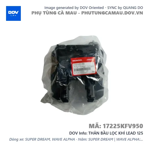 THÂN BẦU LỌC KHÍ LEAD 125 — 17225KFV950