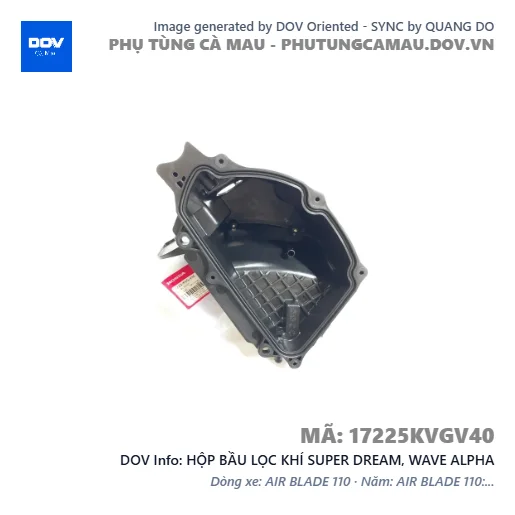 HỘP BẦU LỌC KHÍ SUPER DREAM, WAVE ALPHA — 17225KVGV40