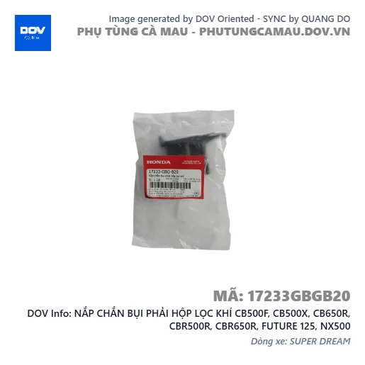 NẮP CHẮN BỤI PHẢI HỘP LỌC KHÍ CB500F, CB500X, CB650R, CBR500R, CBR650R, FUTURE 125, NX500 — 17233GBGB20