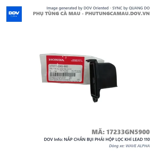 NẮP CHẮN BỤI PHẢI HỘP LỌC KHÍ LEAD 110 — 17233GN5900