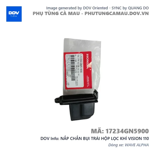 NẮP CHẮN BỤI TRÁI HỘP LỌC KHÍ VISION 110 — 17234GN5900