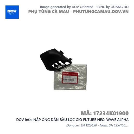 NẮP ỐNG DẪN BẦU LỌC GIÓ FUTURE NEO, WAVE ALPHA — 17234K01900