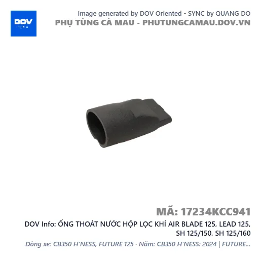 ỐNG THOÁT NƯỚC HỘP LỌC KHÍ AIR BLADE 125, LEAD 125, SH 125/150, SH 125/160 — 17234KCC941