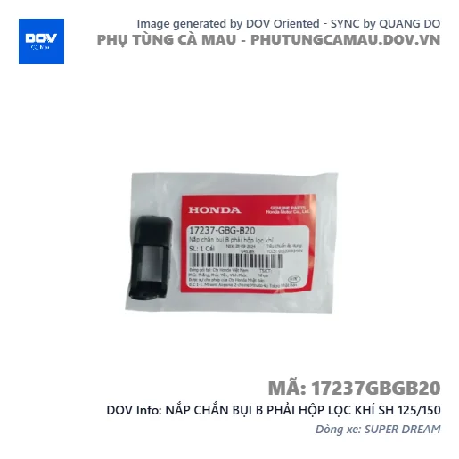 NẮP CHẮN BỤI B PHẢI HỘP LỌC KHÍ SH 125/150 — 17237GBGB20