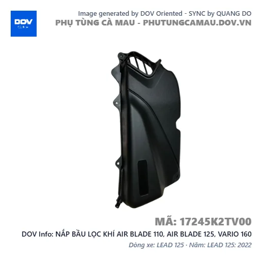 NẮP BẦU LỌC KHÍ AIR BLADE 110, AIR BLADE 125, VARIO 160 — 17245K2TV00