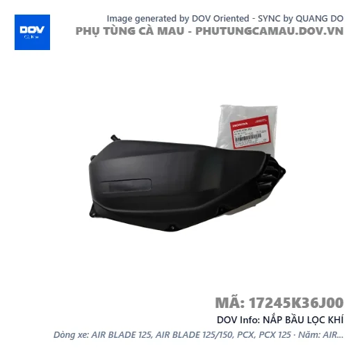 NẮP BẦU LỌC KHÍ  — 17245K36J00