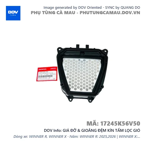 GIÁ ĐỠ & GIOĂNG ĐỆM KÍN TẤM LỌC GIÓ  — 17245K56V50