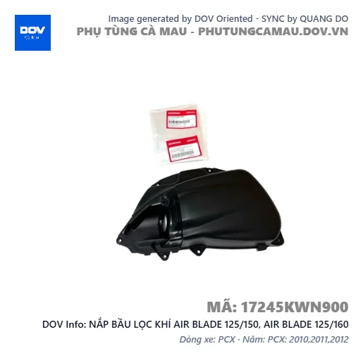 NẮP BẦU LỌC KHÍ AIR BLADE 125/150, AIR BLADE 125/160 — 17245KWN900