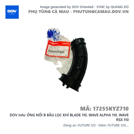 ỐNG NỐI B BẦU LỌC KHÍ BLADE 110, WAVE ALPHA 110, WAVE RSX 110 — 17255KYZ710