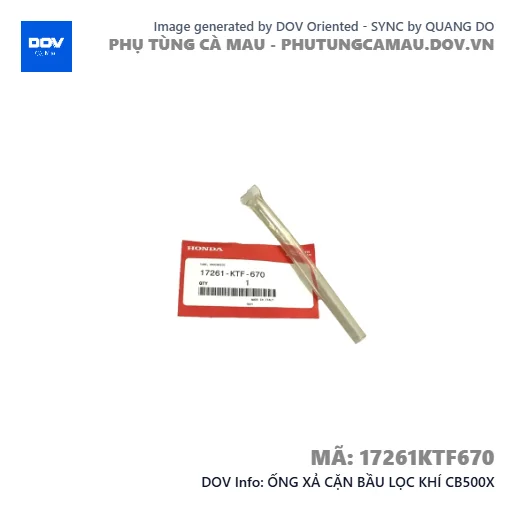 ỐNG XẢ CẶN BẦU LỌC KHÍ CB500X — 17261KTF670