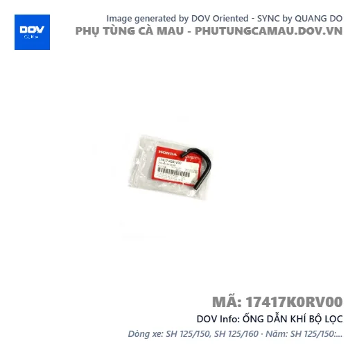 ỐNG DẪN KHÍ BỘ LỌC  — 17417K0RV00