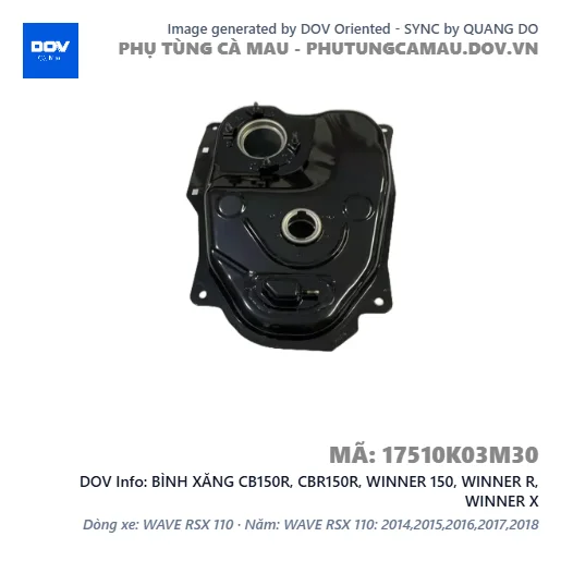 BÌNH XĂNG CB150R, CBR150R, WINNER 150, WINNER R, WINNER X — 17510K03M30