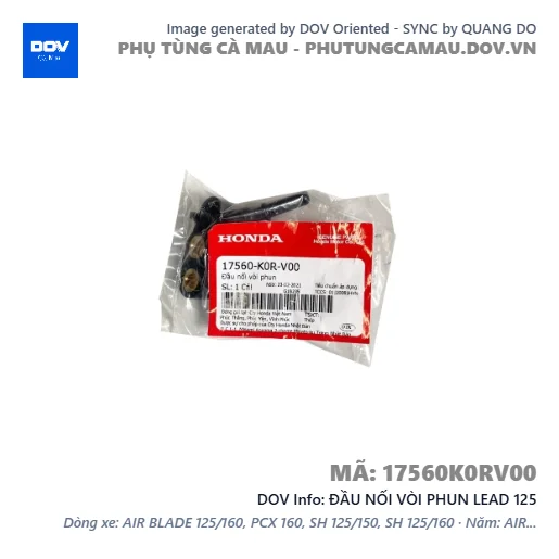 ĐẦU NỐI VÒI PHUN LEAD 125 — 17560K0RV00