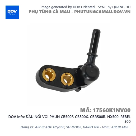 ĐẦU NỐI VÒI PHUN CB500F, CB500X, CBR500R, NX500, REBEL 500 — 17560K1NV00