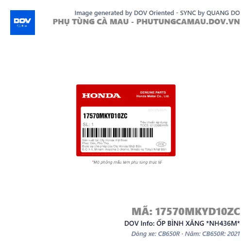 ỐP BÌNH XĂNG *NH436M*  — 17570MKYD10ZC