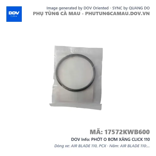 PHỚT O BƠM XĂNG CLICK 110 — 17572KWB600