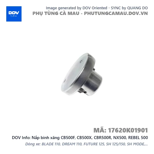 Nắp bình xăng CB500F, CB500X, CBR500R, NX500, REBEL 500 — 17620K01901