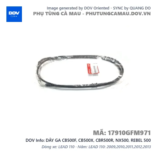 DÂY GA CB500F, CB500X, CBR500R, NX500, REBEL 500 — 17910GFM971
