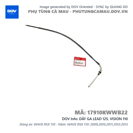 DÂY GA LEAD 125, VISION 110 — 17910KWWB22