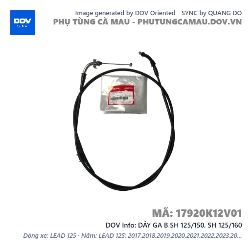 DÂY GA B SH 125/150, SH 125/160 — 17920K12V01