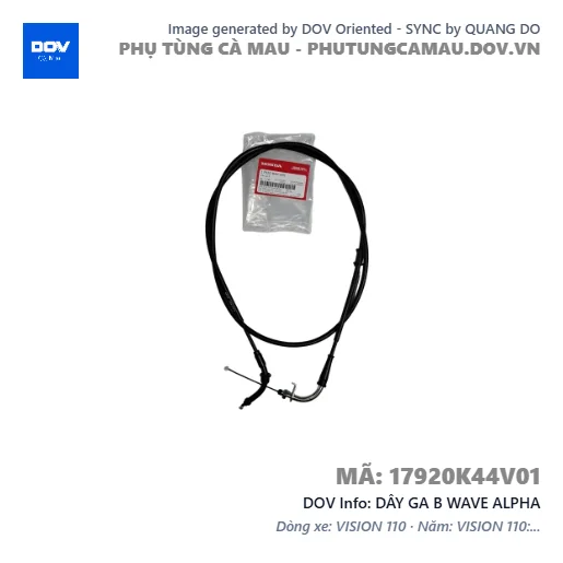 DÂY GA B WAVE ALPHA — 17920K44V01