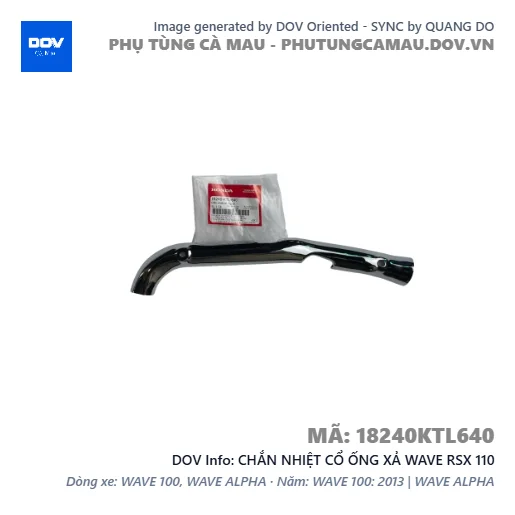 CHẮN NHIỆT CỔ ỐNG XẢ WAVE RSX 110 — 18240KTL640