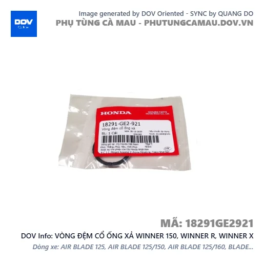 VÒNG ĐỆM CỔ ỐNG XẢ WINNER 150, WINNER R, WINNER X — 18291GE2921