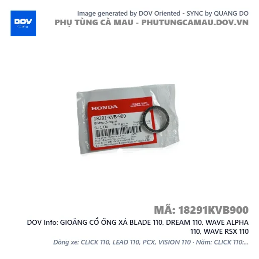 GIOĂNG CỔ ỐNG XẢ BLADE 110, DREAM 110, WAVE ALPHA 110, WAVE RSX 110 — 18291KVB900