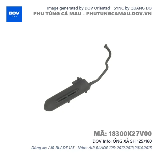 ỐNG XẢ SH 125/160 — 18300K27V00