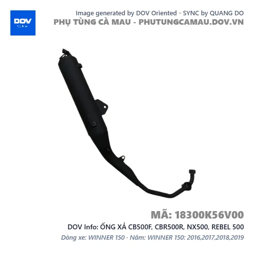 ỐNG XẢ CB500F, CBR500R, NX500, REBEL 500 — 18300K56V00
